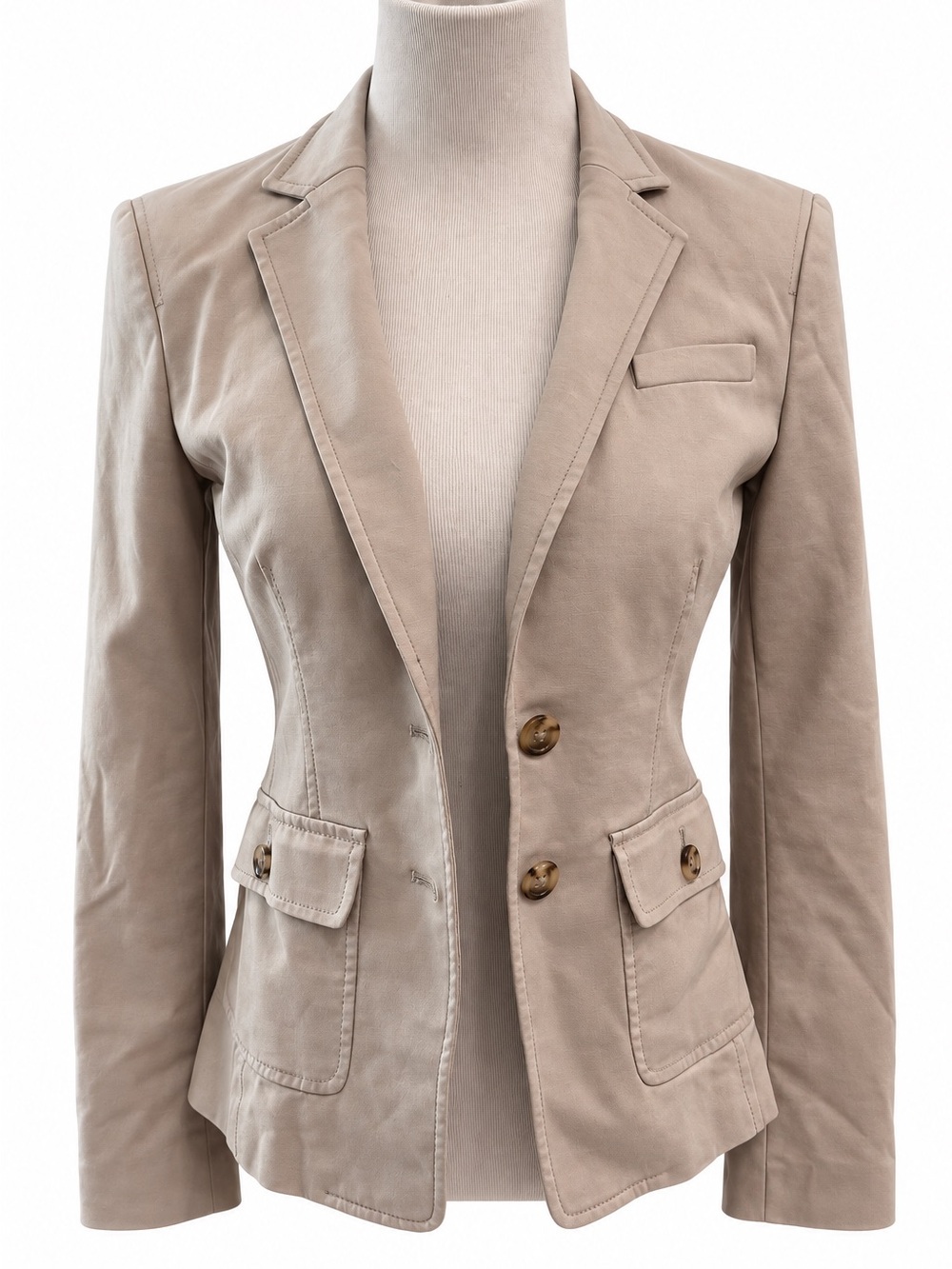 Banana Republic Women's Beige Tailored Lined Blazer Size 2